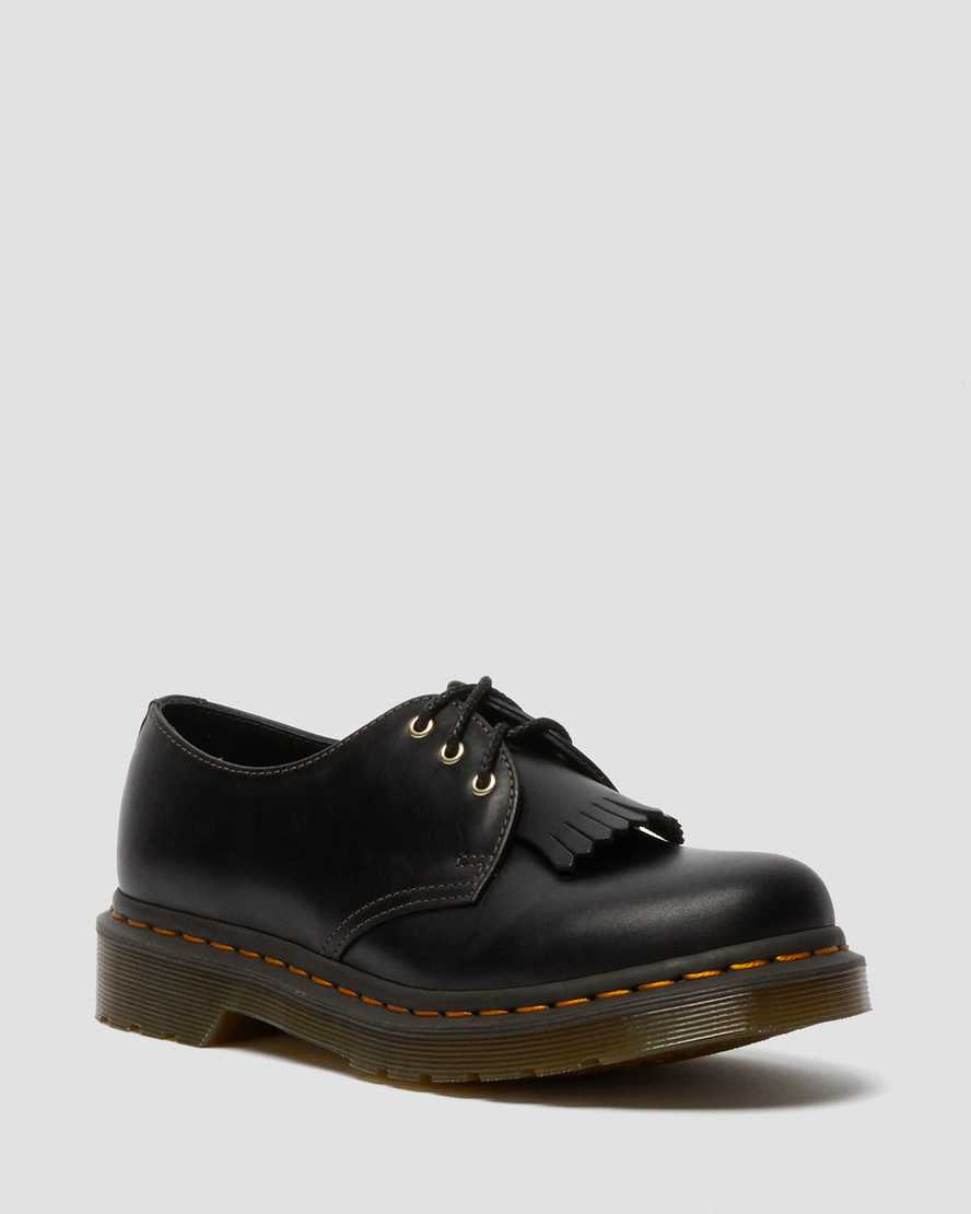 Dr. Martens 1461 Abruzzo Lær Oxford Sko Dame Svart [3625VMUJS]